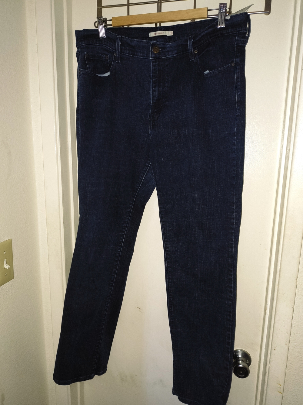 Levi's Women's Straight Leg Jeans - Dark Indigo Size 33